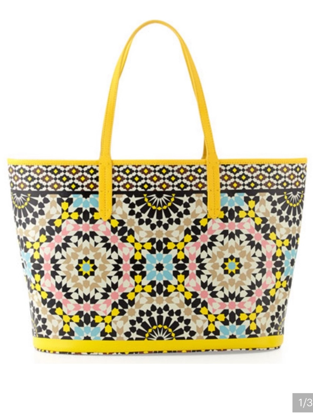orYANY Yellow Mosaic Patterned Tote